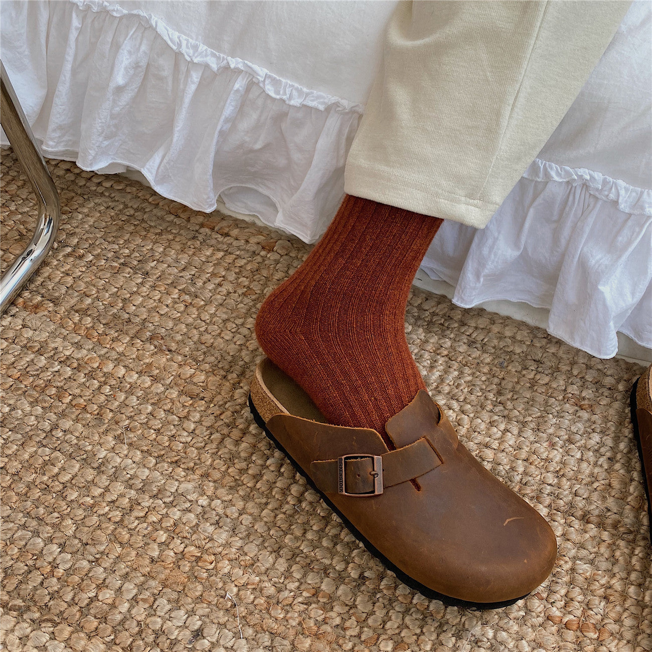 Fashion Solid Long  Boots Floor  Socks