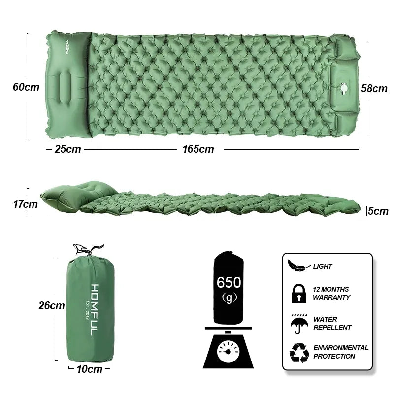 Outdoor Sleeping Pad Camping Inflatable Mattress