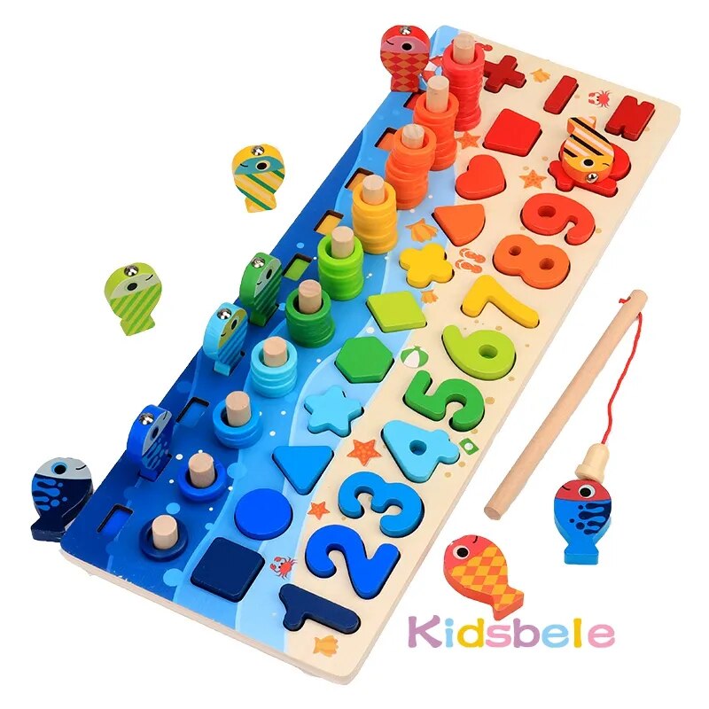 Wooden Puzzle Fishing Toys