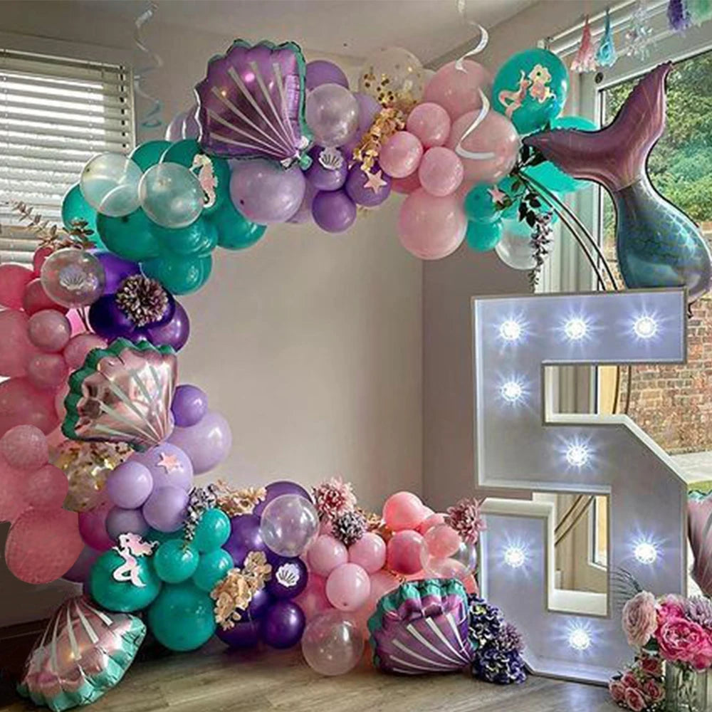 Mermaid Party Balloon Garland Arch Kit