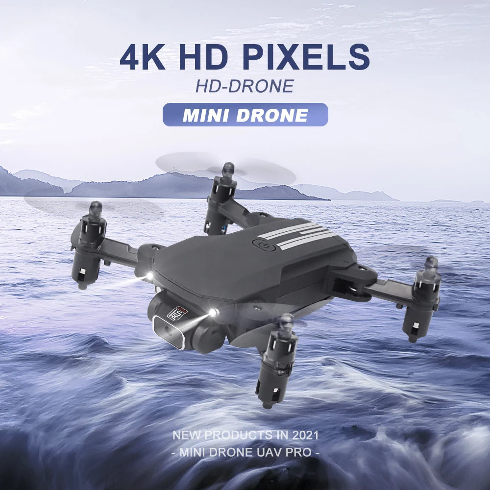 Black And Foldable Mobile Control Dron