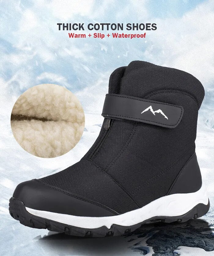 Male Plus Velvet Warm Couple Snow Boots