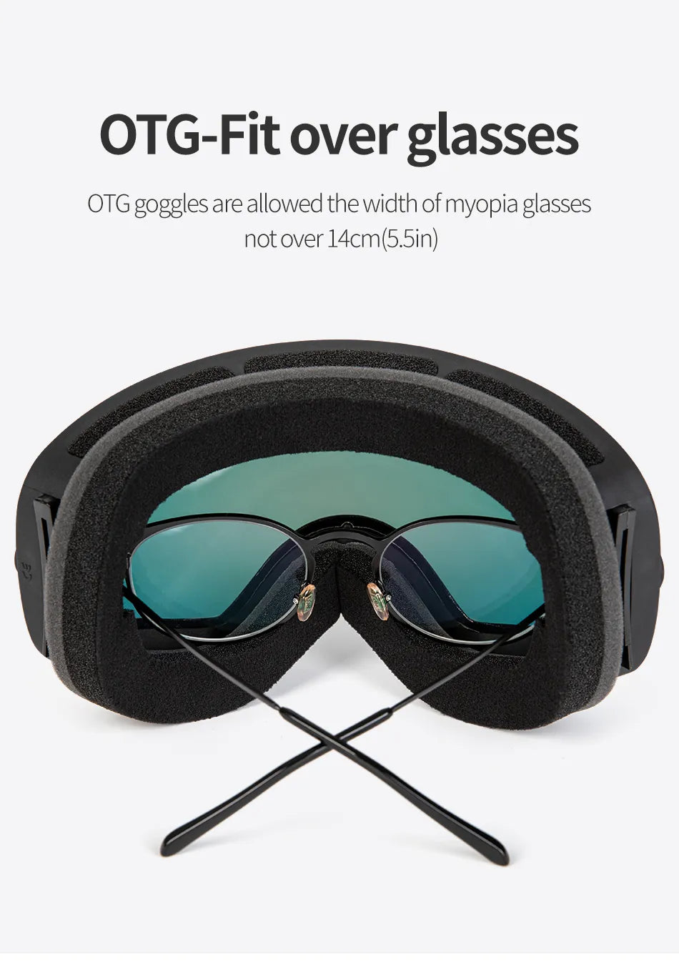 Ski Goggles Double Layers Lens Anti-fog