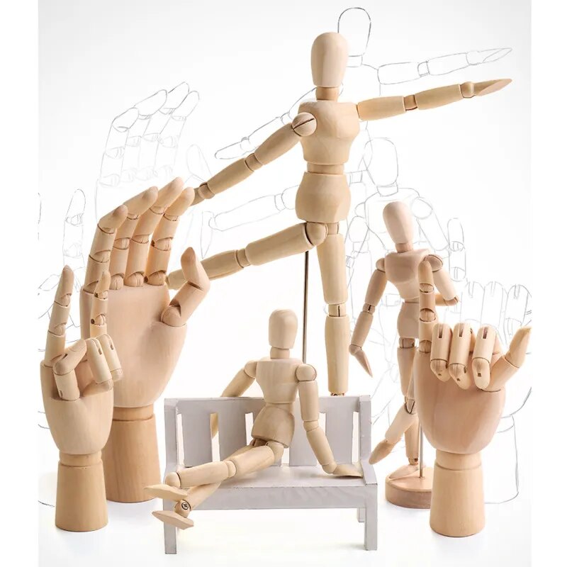 Jointed Wooden Mannequin Models Artistic Action Figures for Home Decor & Gifts