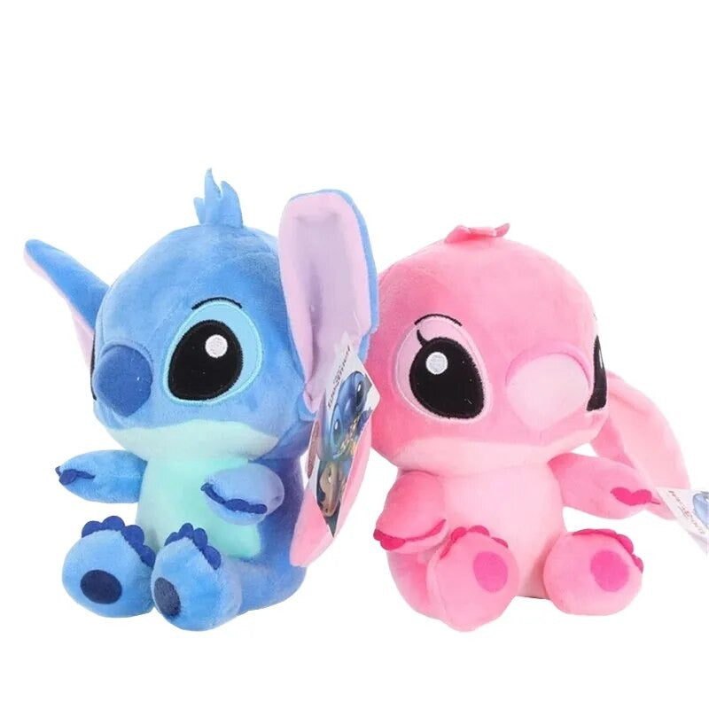 Lilo & Stitch 20cm Kawaii Plush Couple Keychain Set