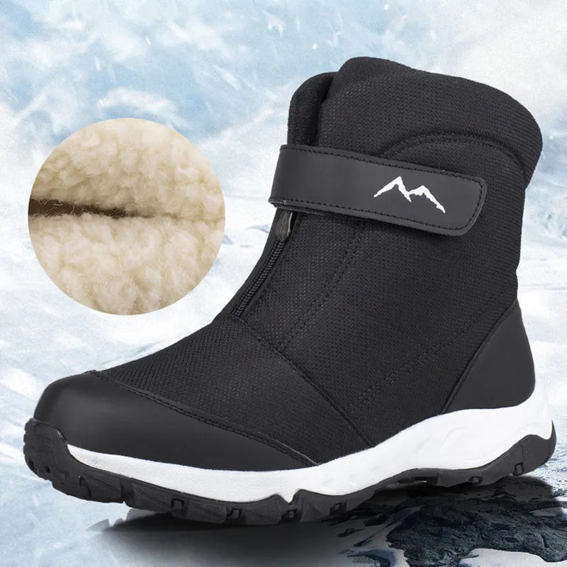 Male Plus Velvet Warm Couple Snow Boots