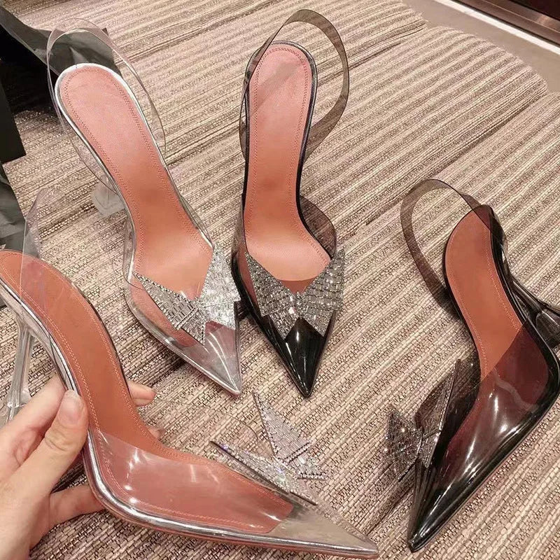Pointed Transparent Sandals