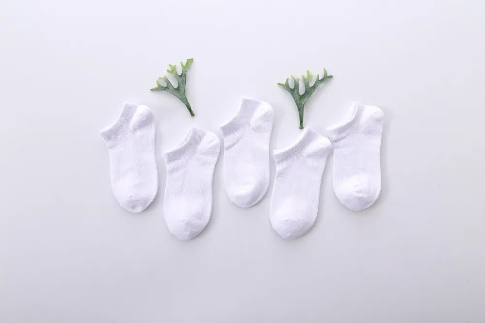 Black White & Gray 5-Pair Baby Socks Set