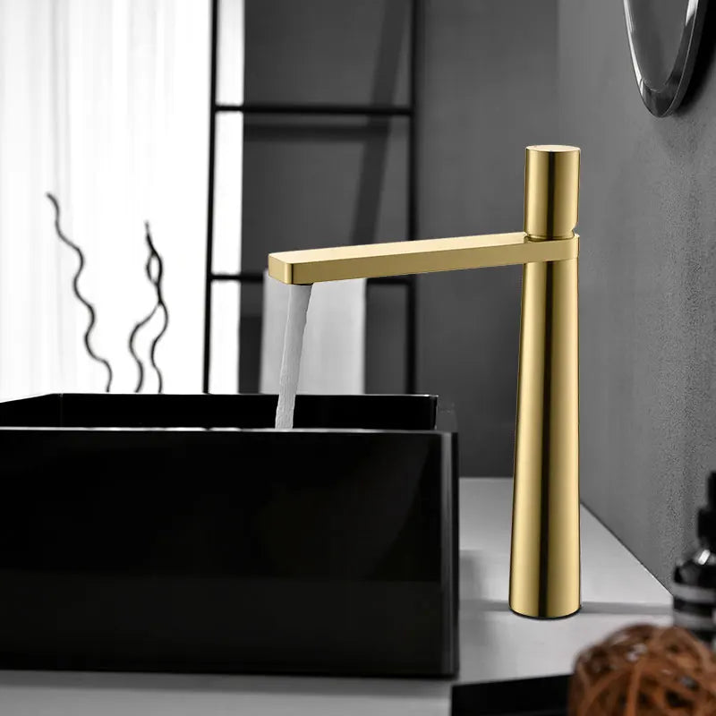 Tuqiu Brushed Gold Lavotory Basin Faucet