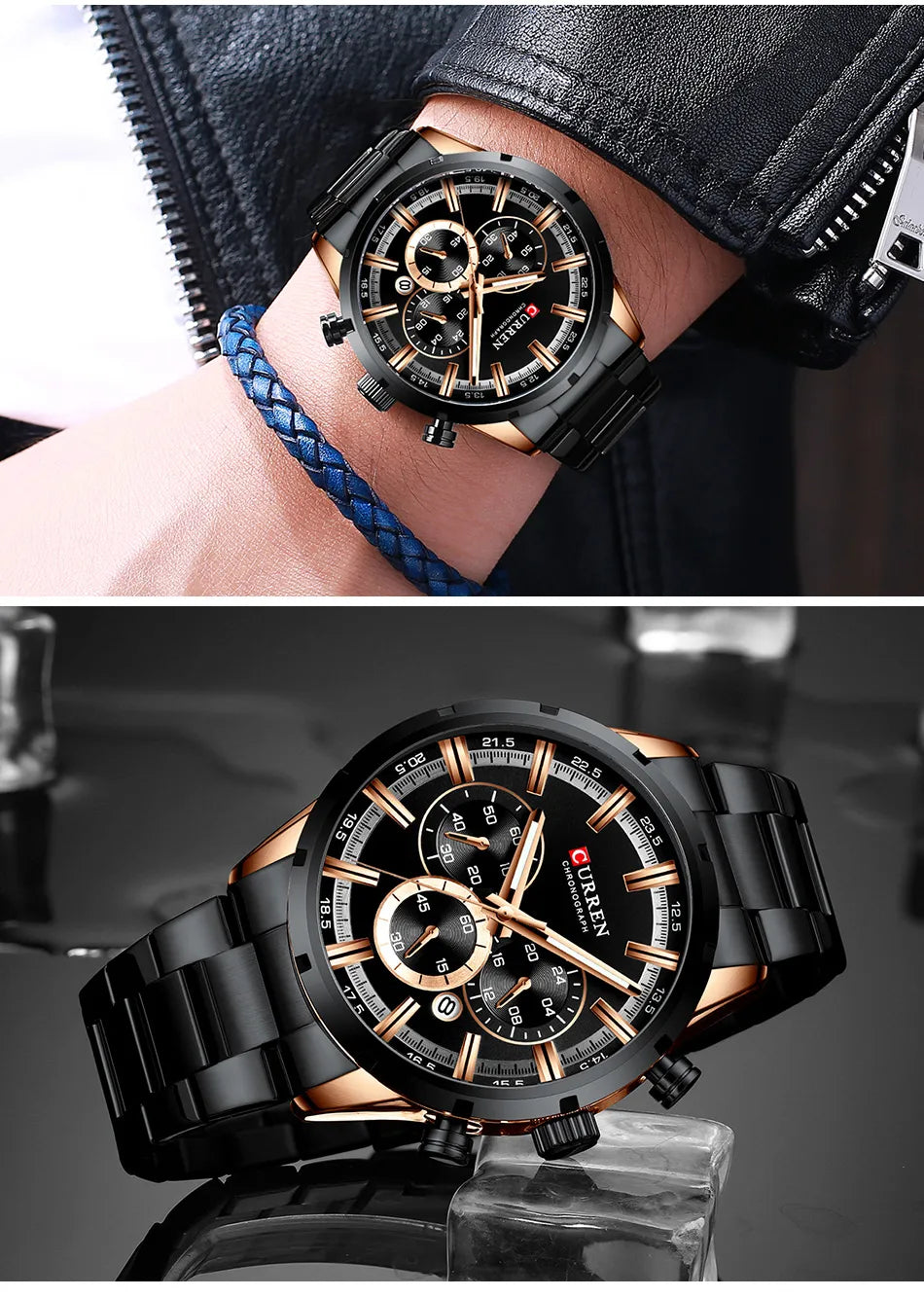 Full Steel Waterproof Luxury Sports Watch