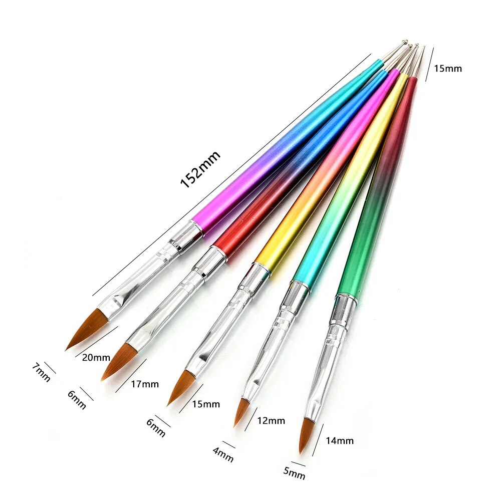 Nail Dotting Gel Liner Polish Brush Set