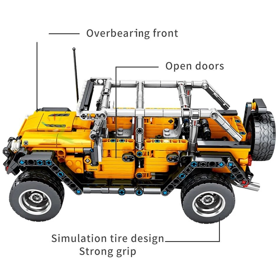 Road Vehicle Building Pull Car Bricks