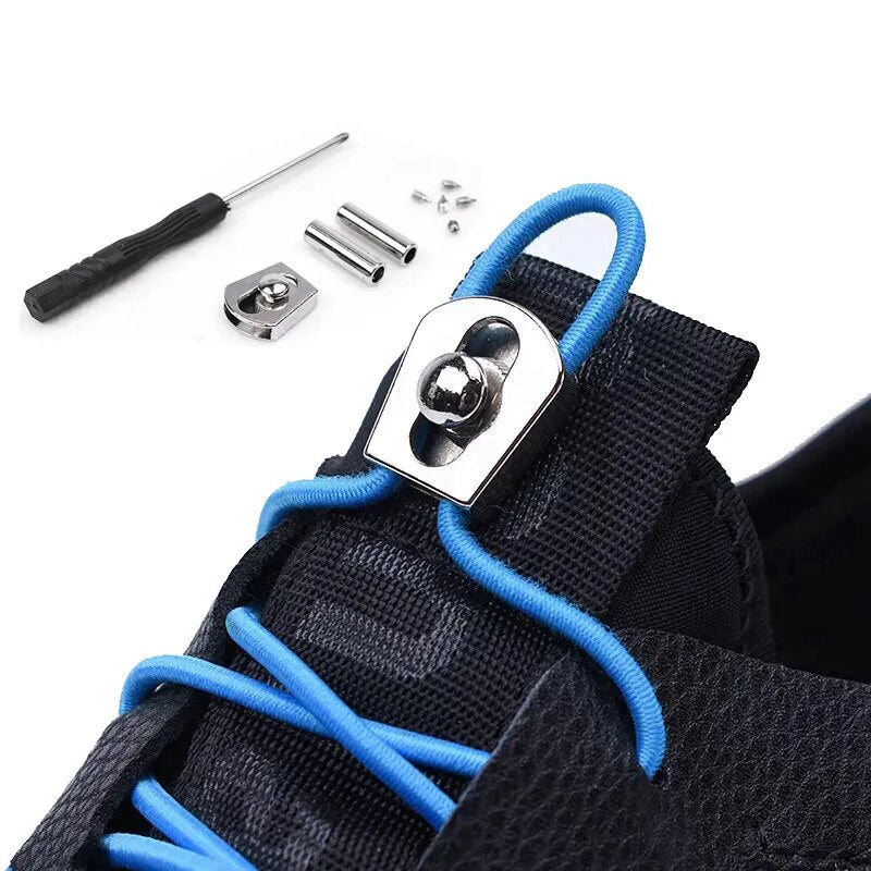 1 Pair Elastic Shoelaces Tie Shoe Laces