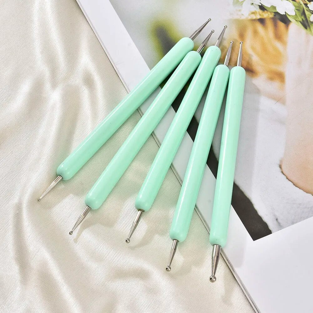 Nail Dotting Gel Liner Polish Brush Set