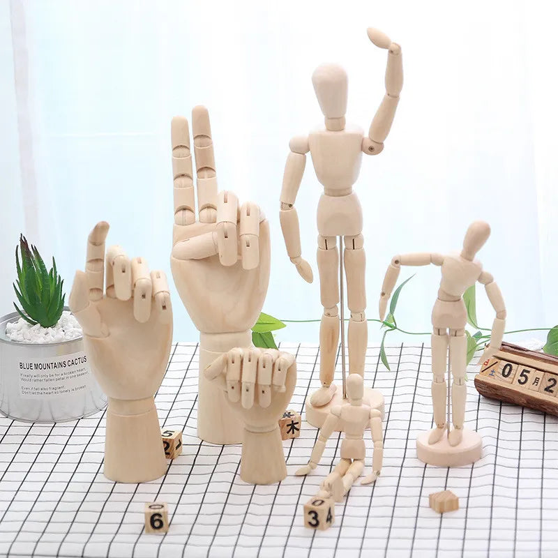 Jointed Wooden Mannequin Models Artistic Action Figures for Home Decor & Gifts