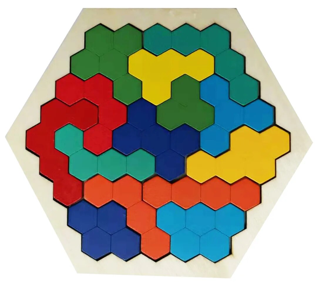 Honeycomb Colorful Shapes Jigsaw Puzzles