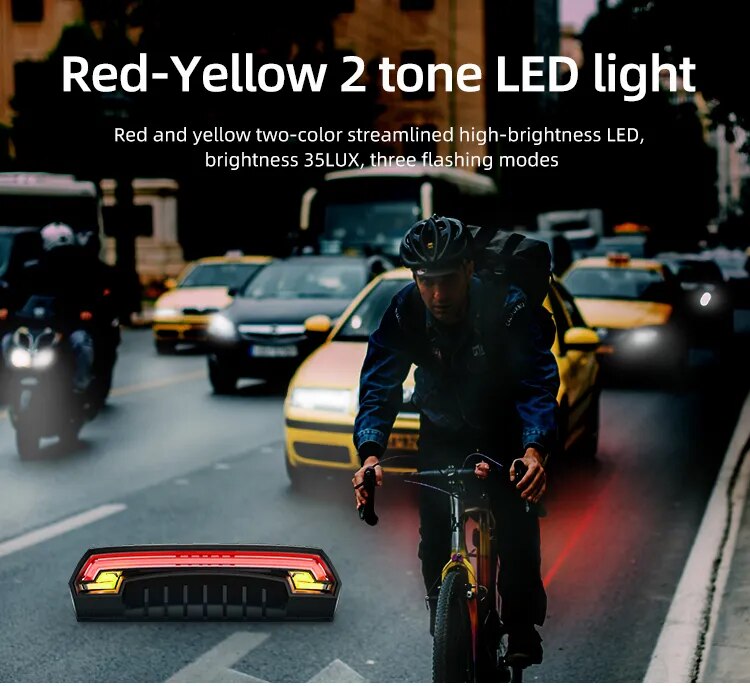 Bike Bicycle Rear Light Laser Tail Lamp