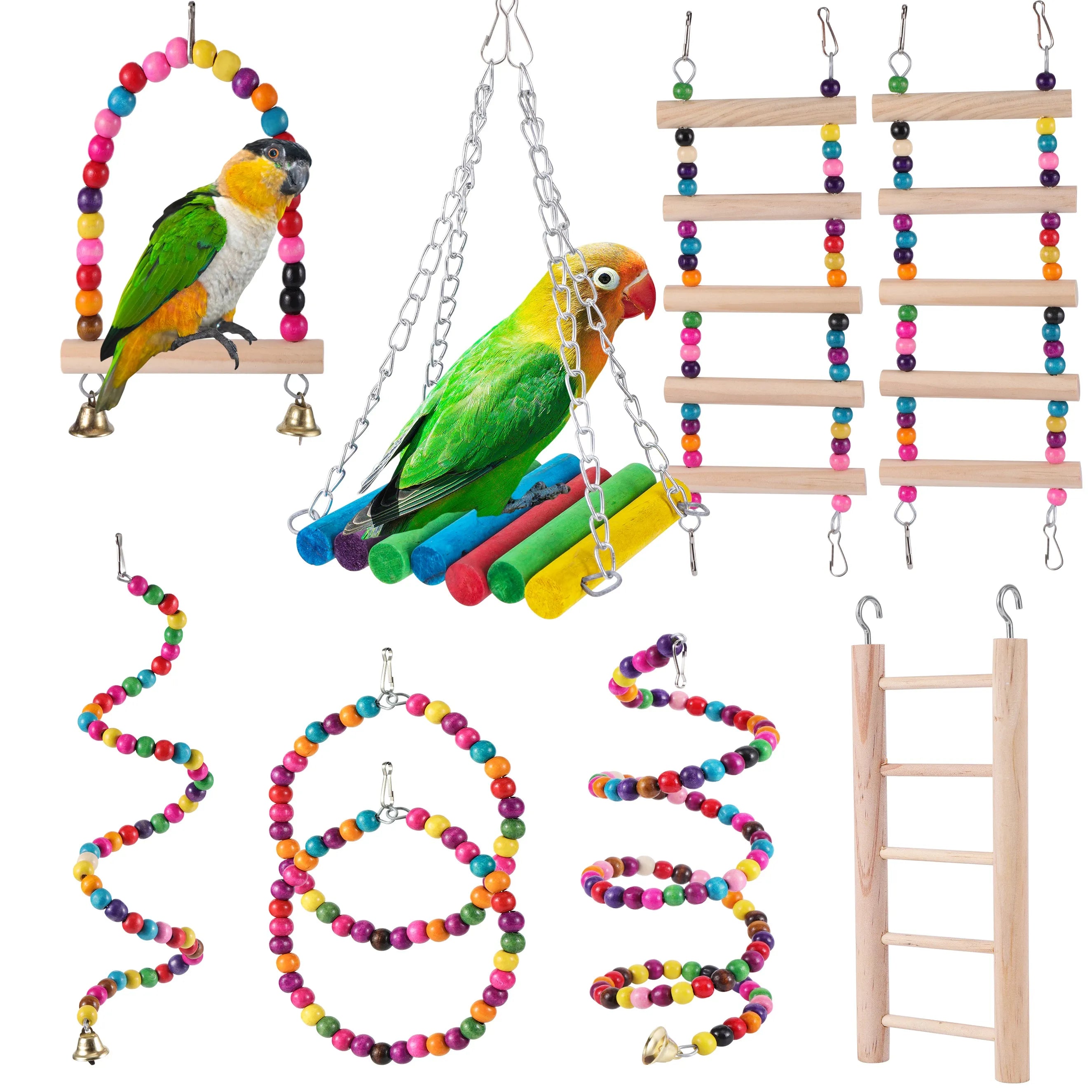 Swing Chewing Training Bird Toys