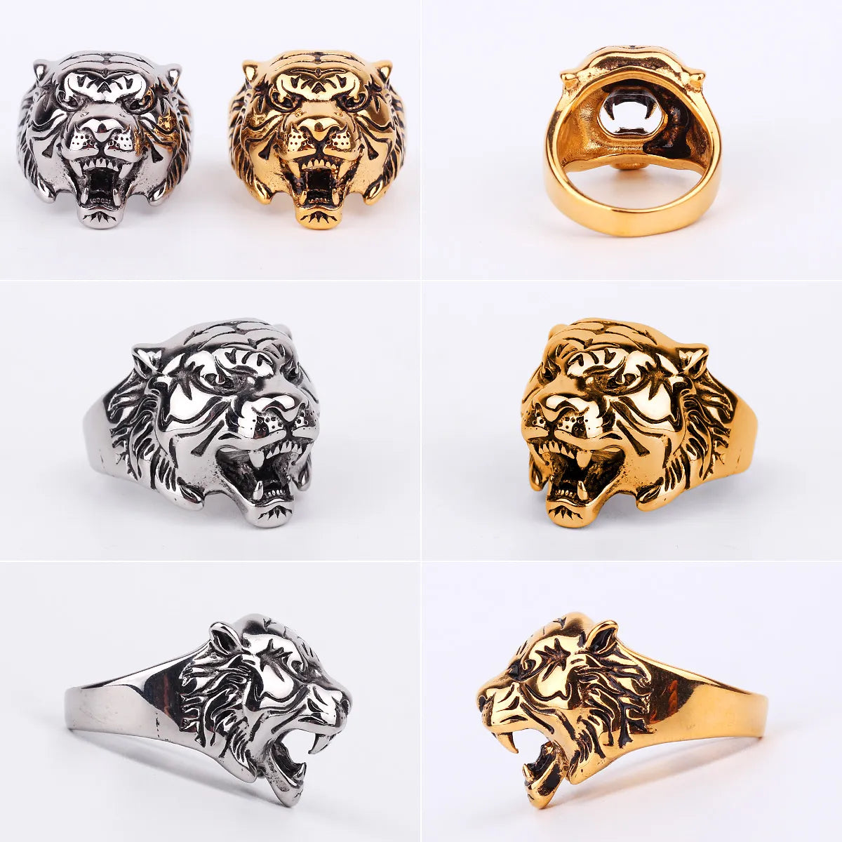 Eagle Dog Dragon Bird Snake Punk Hip Hop Trendy Rings