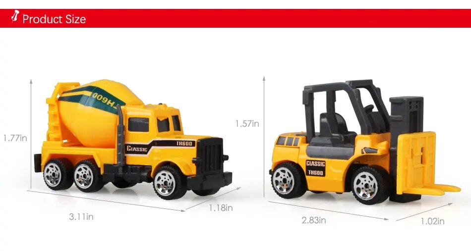 Mini Construction Vehicle Diecast Toy Set for All Ages