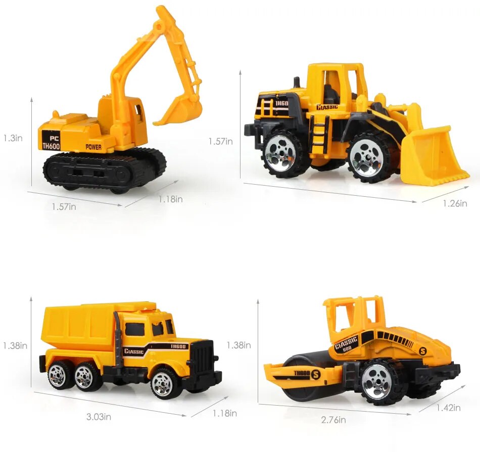 Mini Construction Vehicle Diecast Toy Set for All Ages