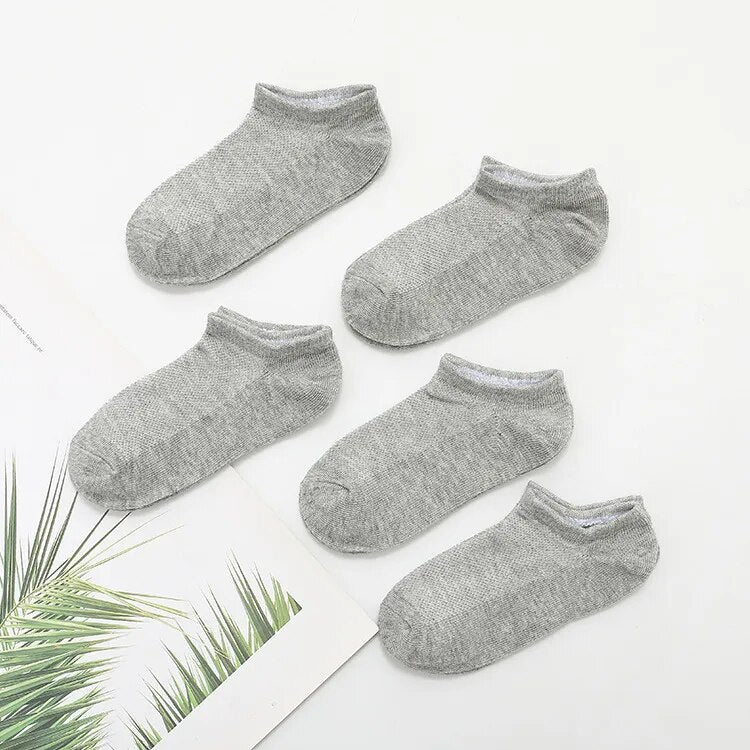 Black White & Gray 5-Pair Baby Socks Set