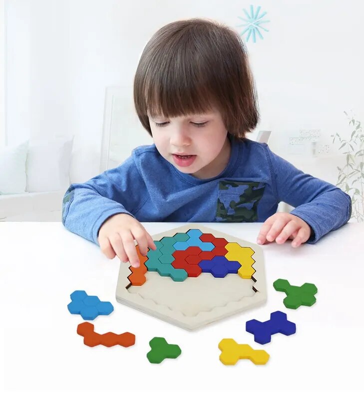 Honeycomb Colorful Shapes Jigsaw Puzzles