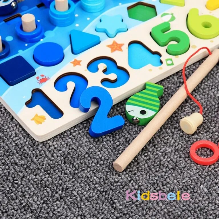 Wooden Puzzle Fishing Toys