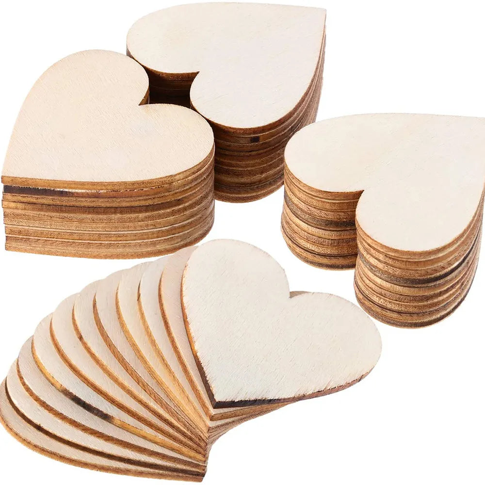 Decor-3 100Pcs Blank Wood Slices 1cm-10cm