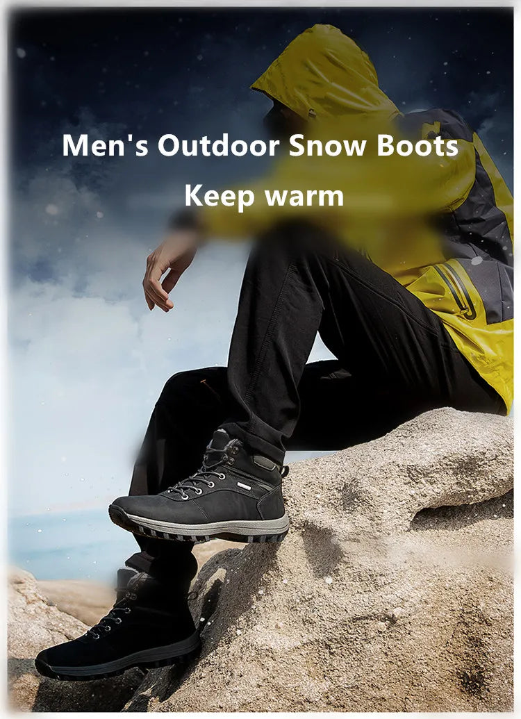 Warm Waterproof Winter Men's Snow Boots