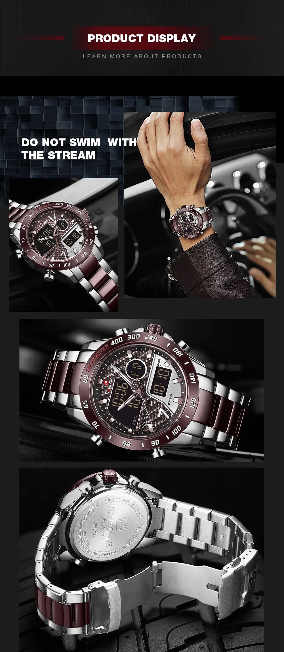 Steel Strap Male Watches