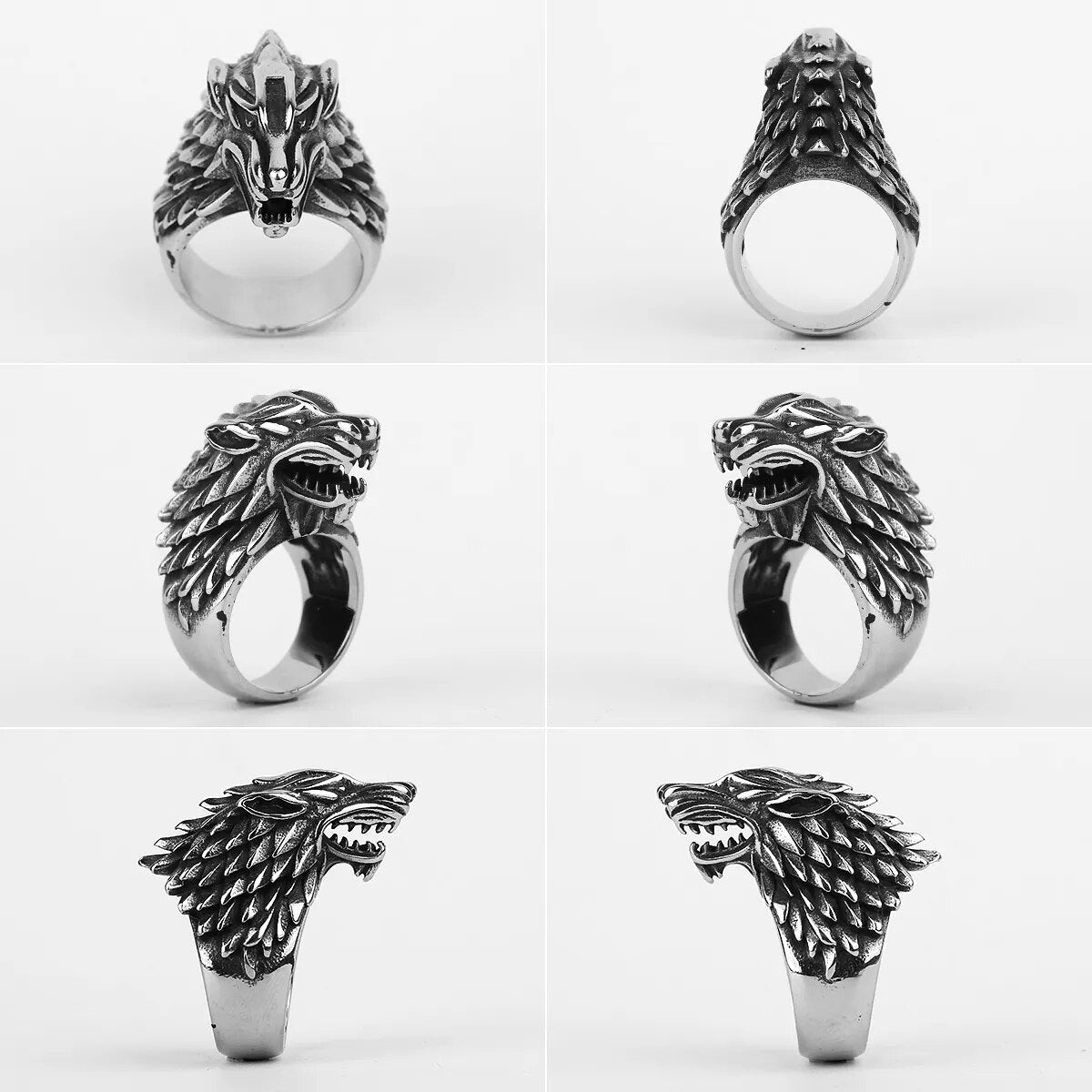 Eagle Dog Dragon Bird Snake Punk Hip Hop Trendy Rings