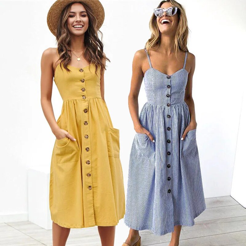 Summer Vintage Casual Sundress