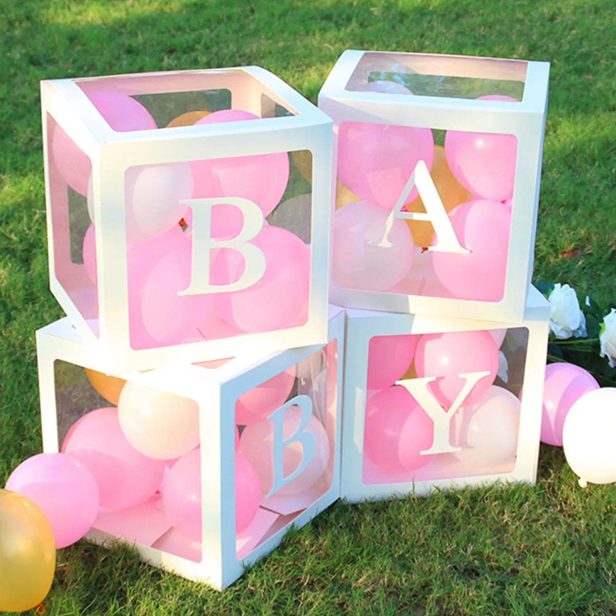 Transparent Birthday Name Balloon Box