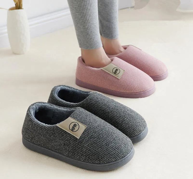 Winter Warm Plush Slippers Cozy & Safe Indoors