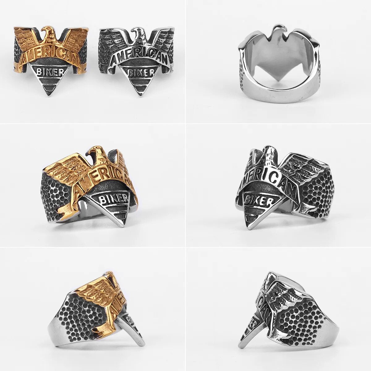 Eagle Dog Dragon Bird Snake Punk Hip Hop Trendy Rings