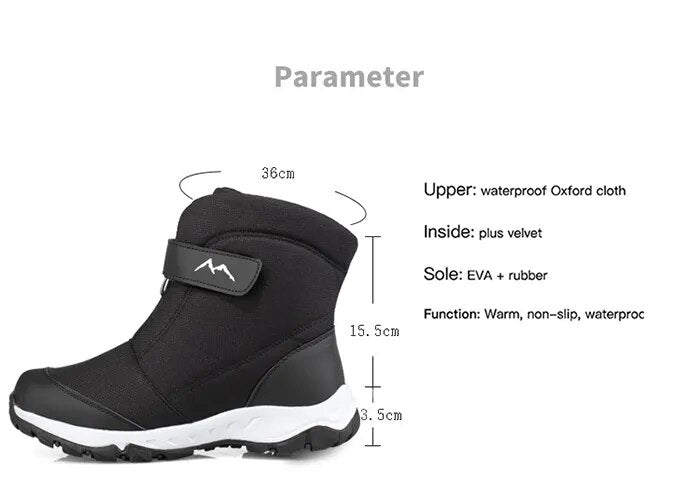 Male Plus Velvet Warm Couple Snow Boots