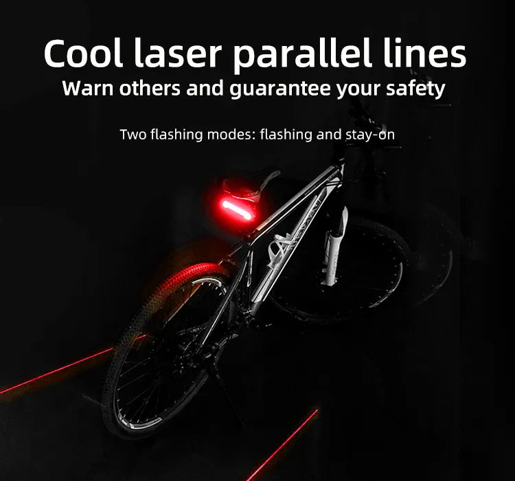 Bike Bicycle Rear Light Laser Tail Lamp