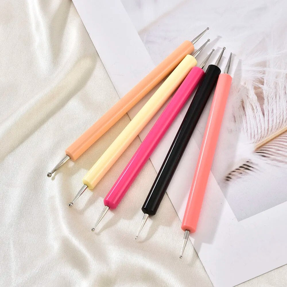 Nail Dotting Gel Liner Polish Brush Set