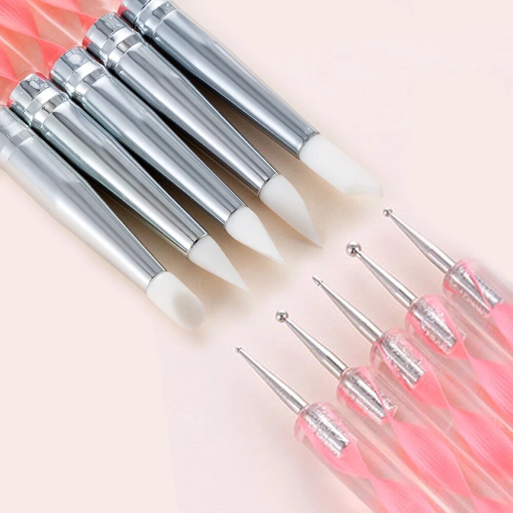 Nail Dotting Gel Liner Polish Brush Set