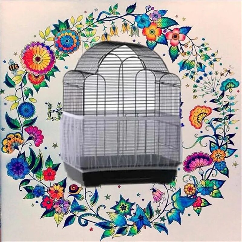 Receptor Seed Guard Nylon Mesh Bird Parrot Cover