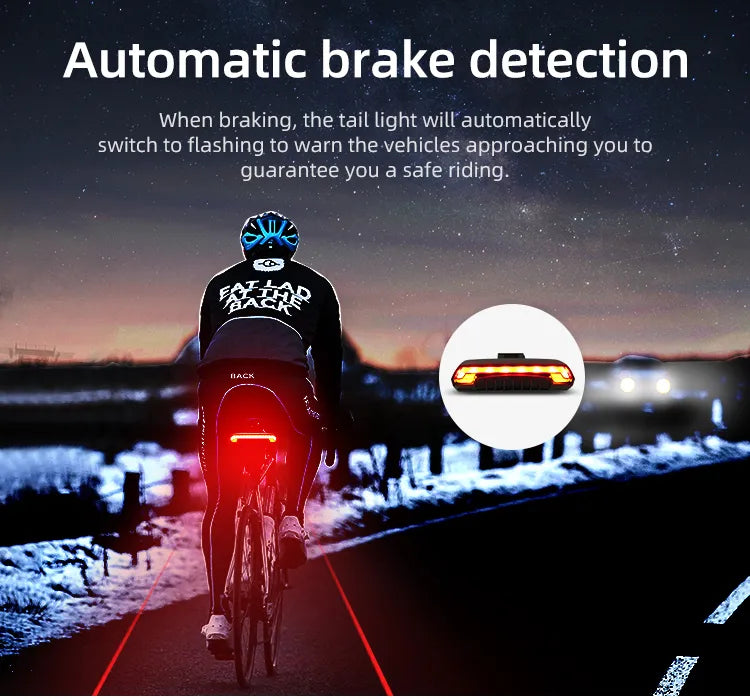 Bike Bicycle Rear Light Laser Tail Lamp