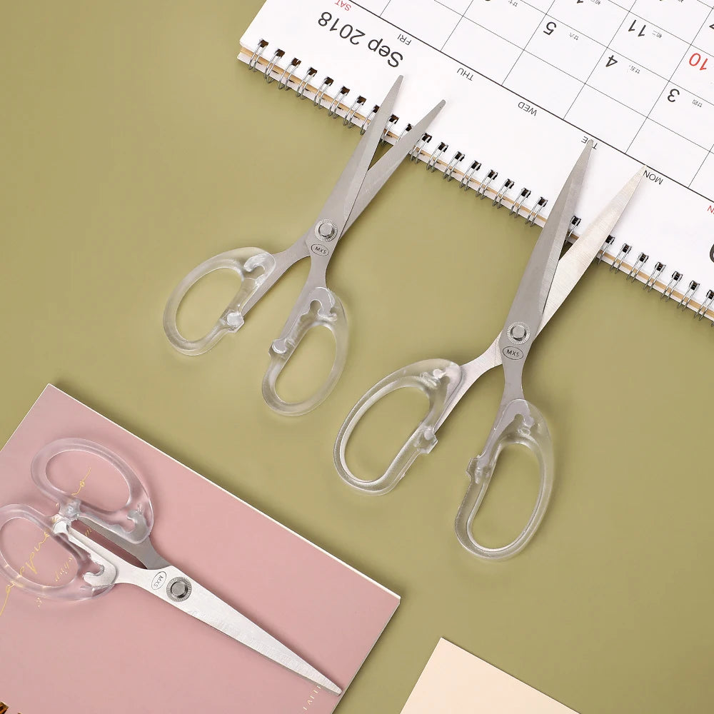 Transparent Handle Stationery Scissors