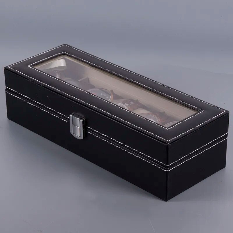 Wood Wrist Watch Display Box Organizer