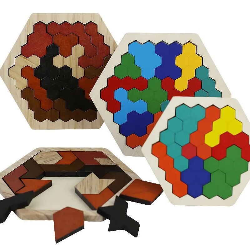 Honeycomb Colorful Shapes Jigsaw Puzzles