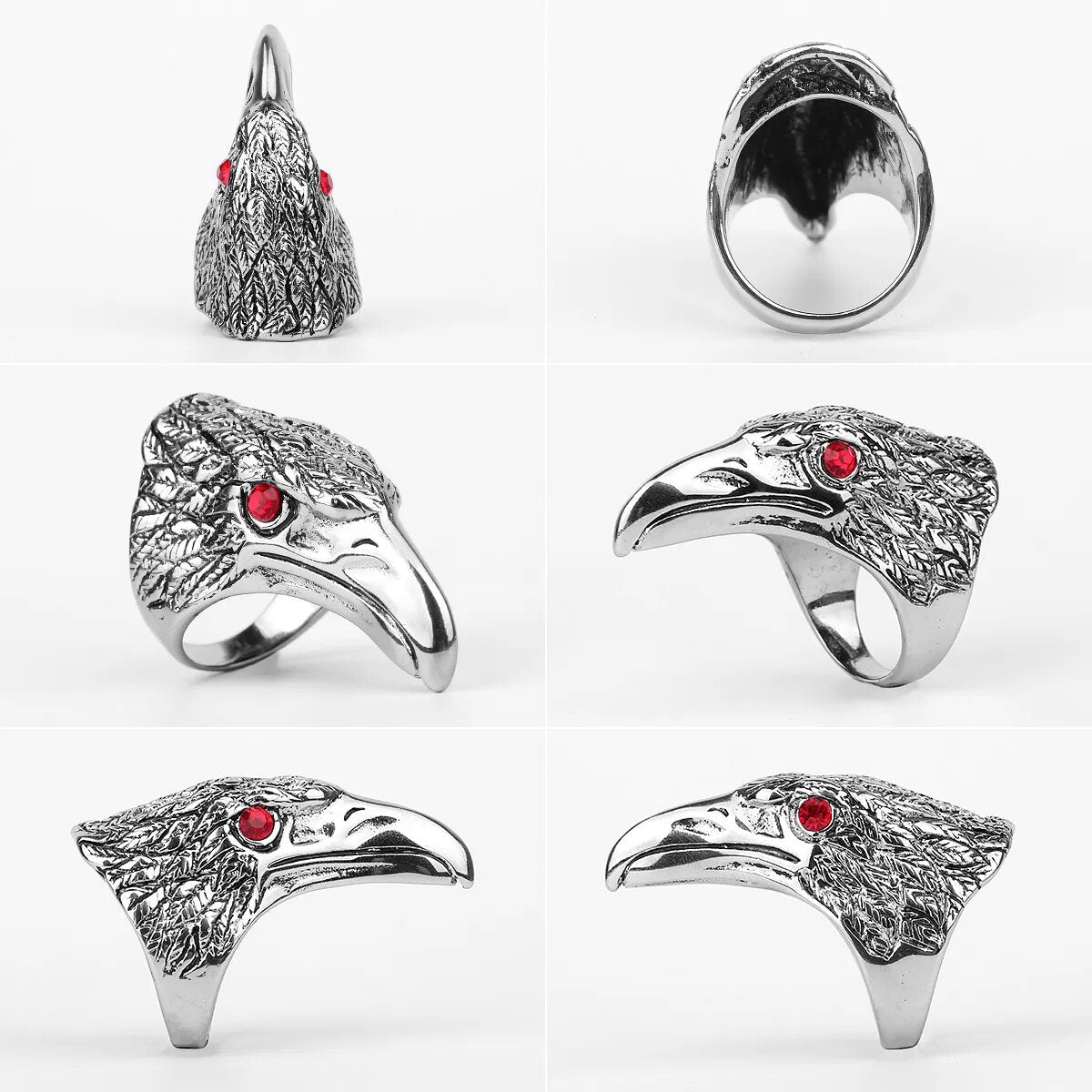 Eagle Dog Dragon Bird Snake Punk Hip Hop Trendy Rings