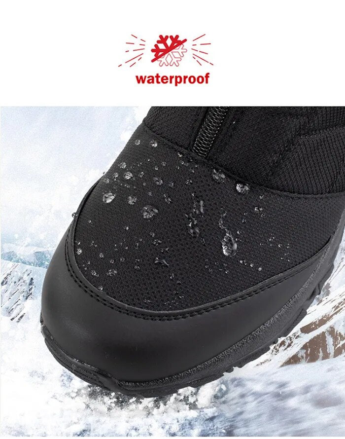 Male Plus Velvet Warm Couple Snow Boots