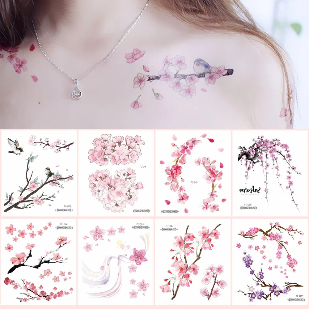24 Kinds Flower Tattoo Temporary Body Sticker