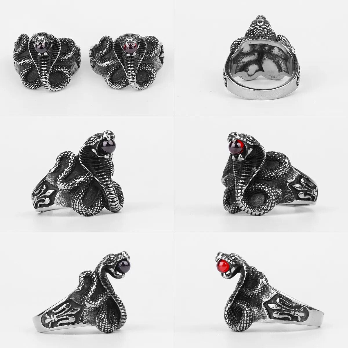 Eagle Dog Dragon Bird Snake Punk Hip Hop Trendy Rings