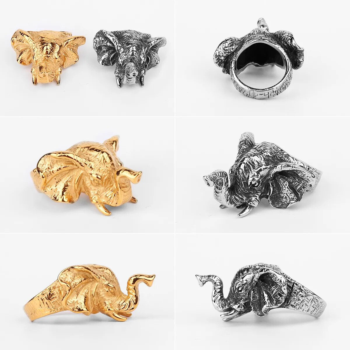 Eagle Dog Dragon Bird Snake Punk Hip Hop Trendy Rings